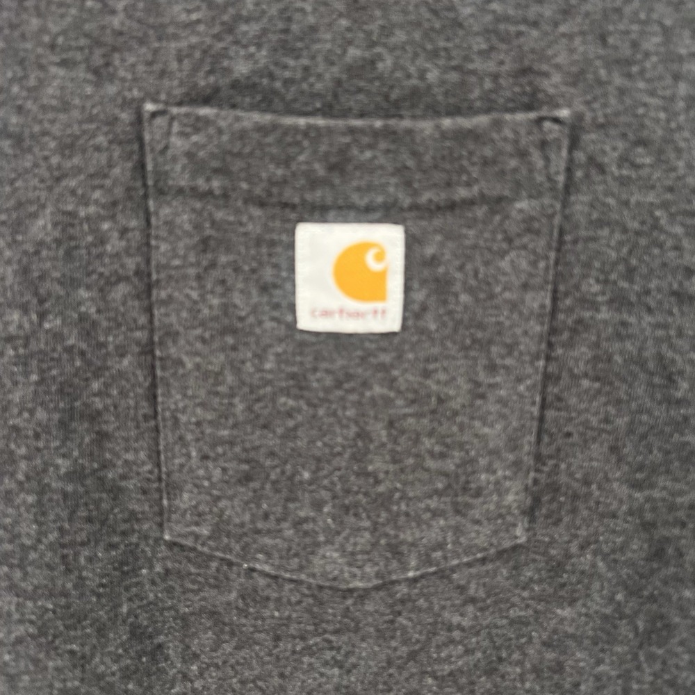 Carhartt Charcoal Grey 2XL Tall Original Fit Pocket T-shirt Short Sleeve K87 CRH - Picture 3 of 7